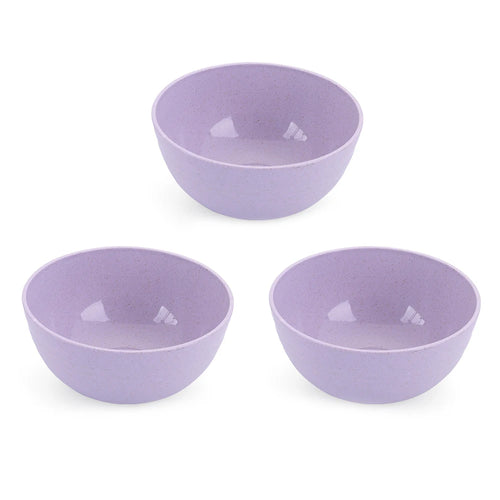 3PCS Nordic Colored Wheat Straw Bowls Circular Shatter Resistant