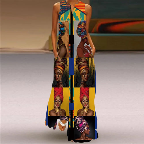 New African Women's Long Dresses Spring/Summer Fashion Bohemian Beach