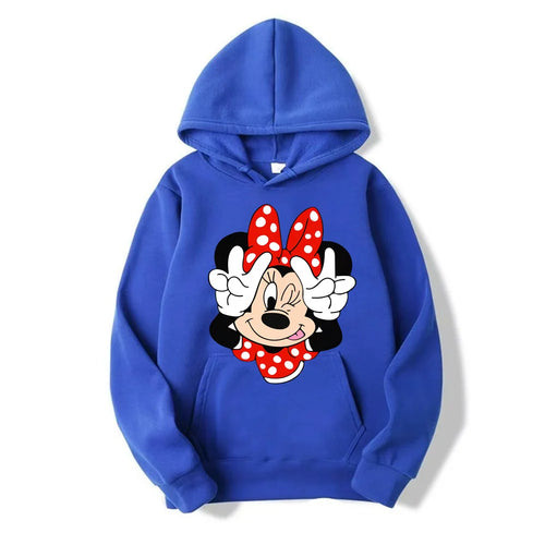 2024 Disney Minnie Mouse Cartoon Anime Women Pullover Tops Spring