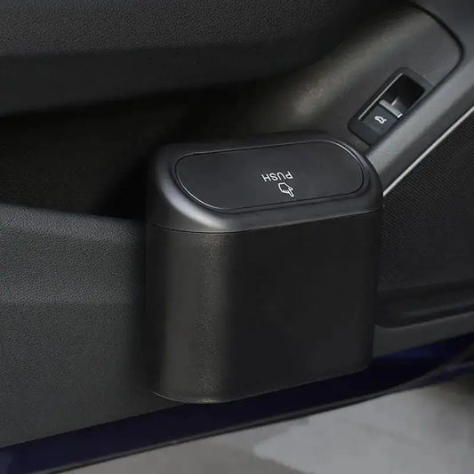 Car Bin Hanging Vehicle Garbage Dust Case Storage Box Black Square