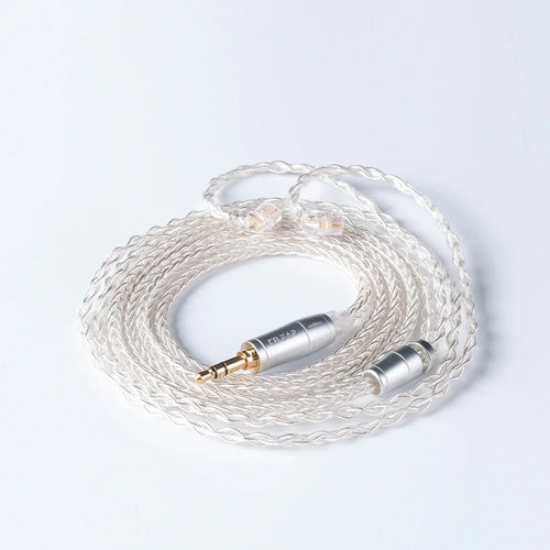 KBEAR 8 Core Upgraded Silver Wired Earphone Cable 2PIN/MMCX/QDC Gaming
