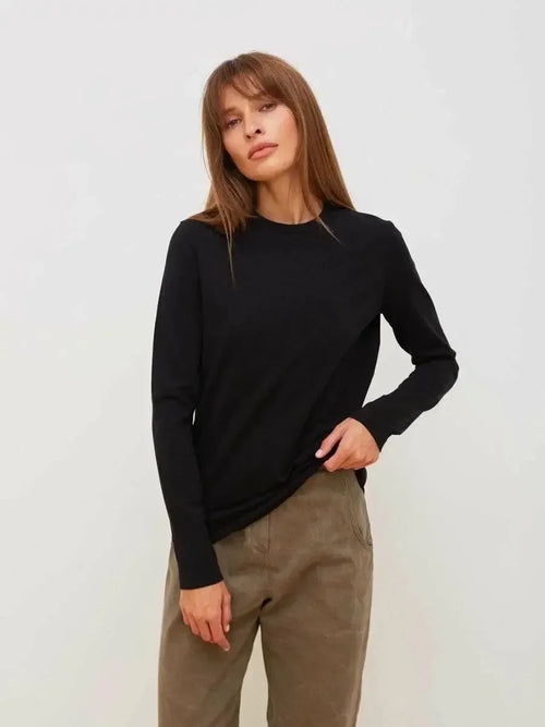 Bornladies Women's Spring Autumn 100% Cotton T-shirt Bottoming Basic