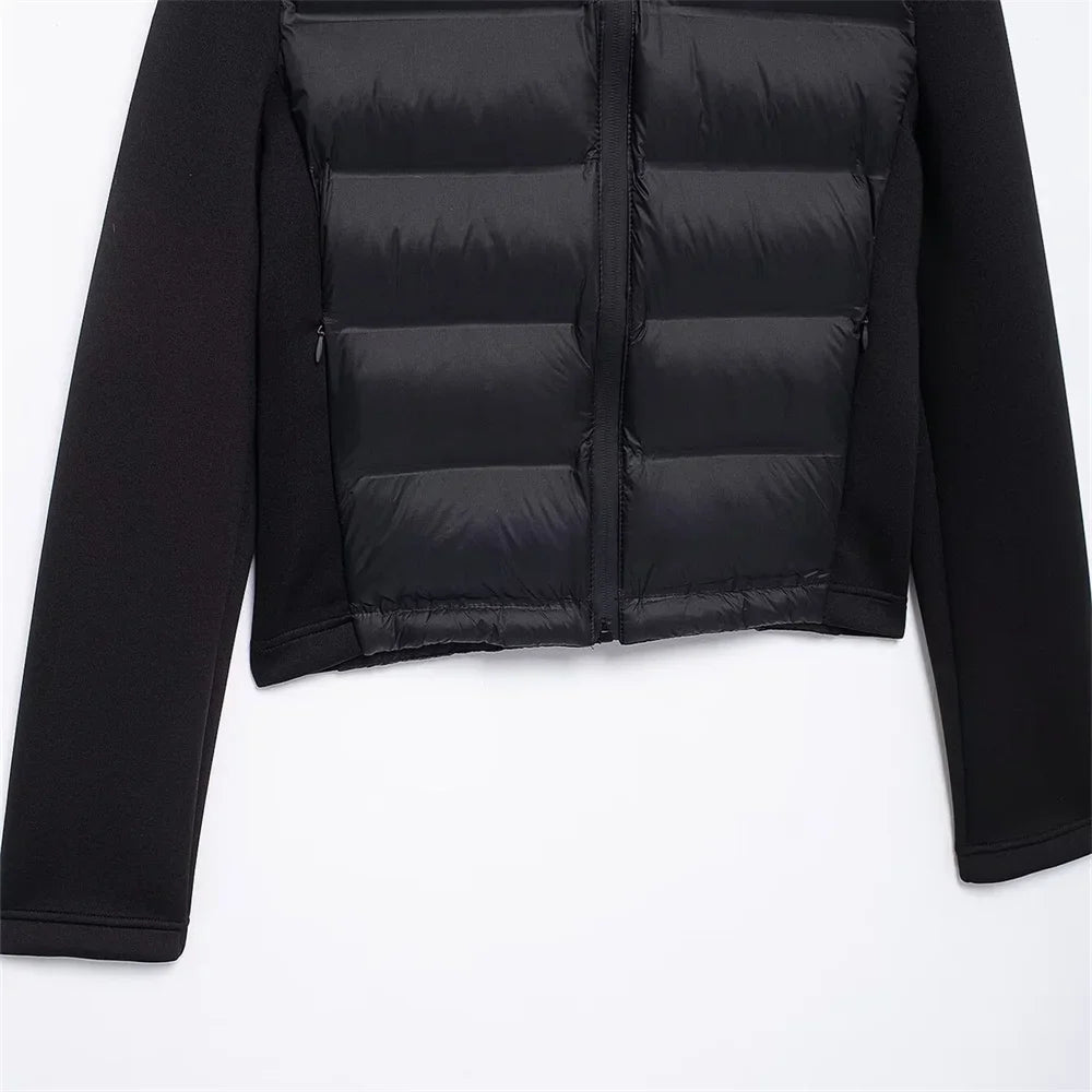 UNIZERA slim fit zipper hooded short warm jacket autumn and winter new