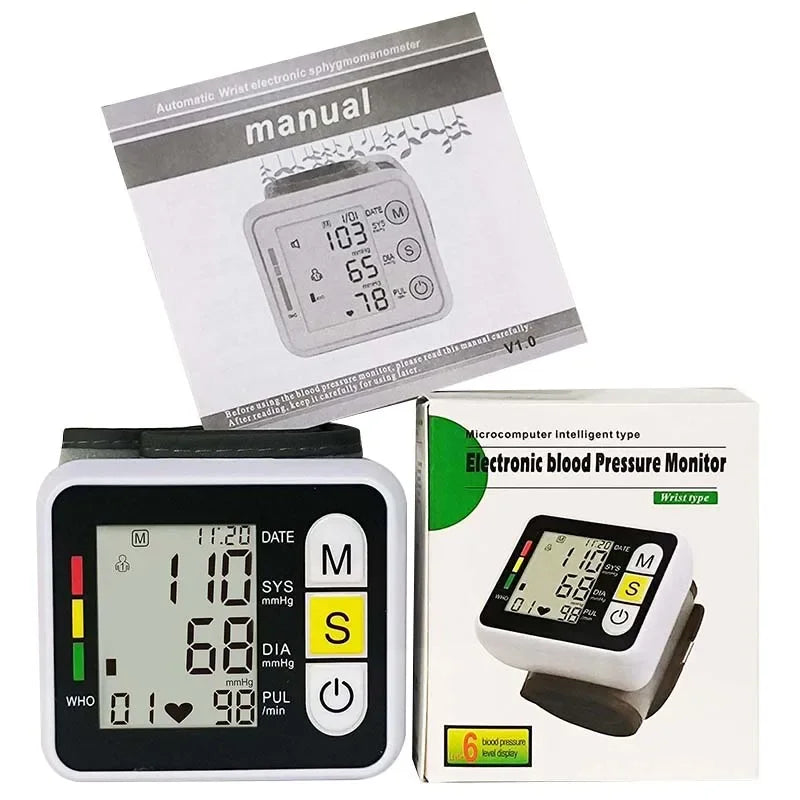 Sphygmomanometer PR LCD Screen Portable Health Care Medical Digital