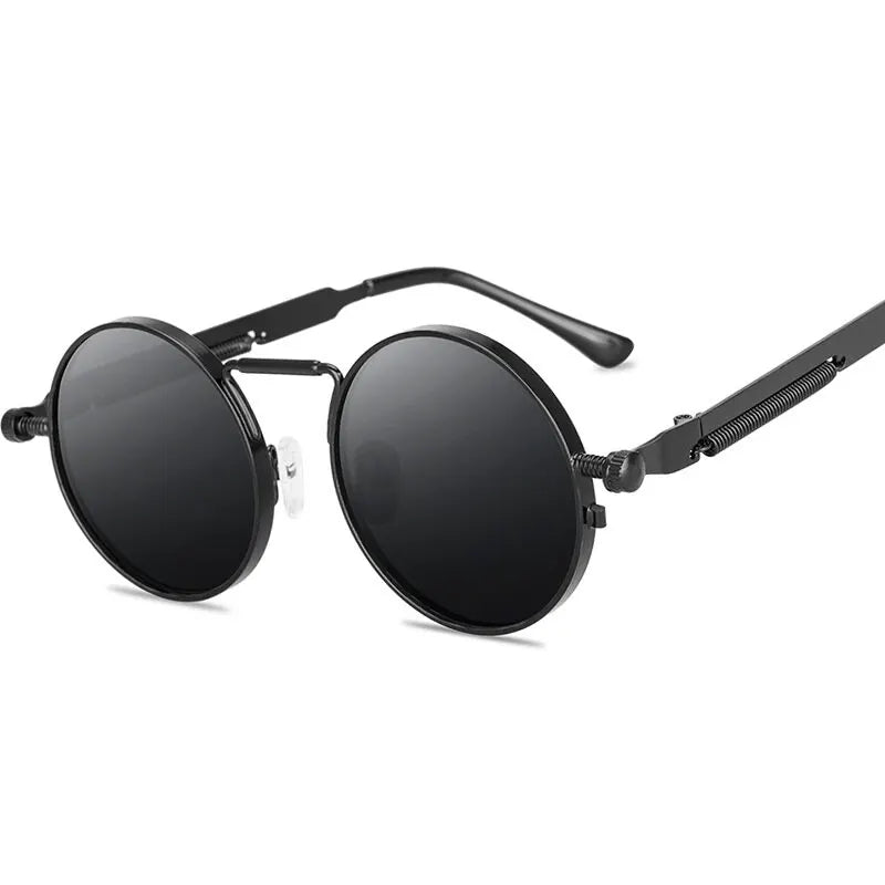 Retro Men Punk Style Sunglasses Colorful Round Metal Frame Women