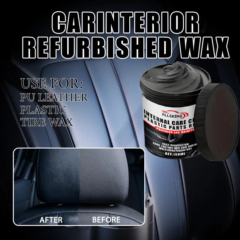 Multi-purpose automotive interior renovation wax plastic parts repair