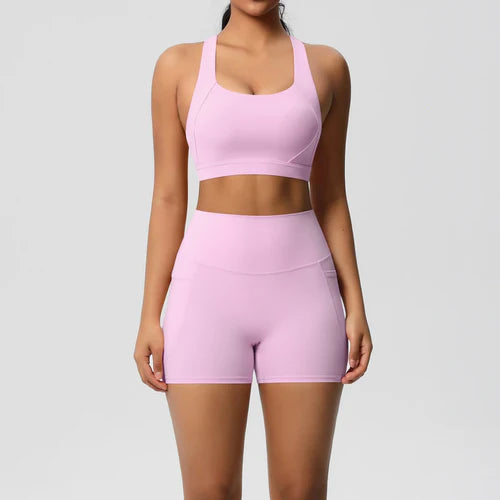 2PCS Sportswear With Pocketed Yoga Set Gym Clothes Yoga Suits For