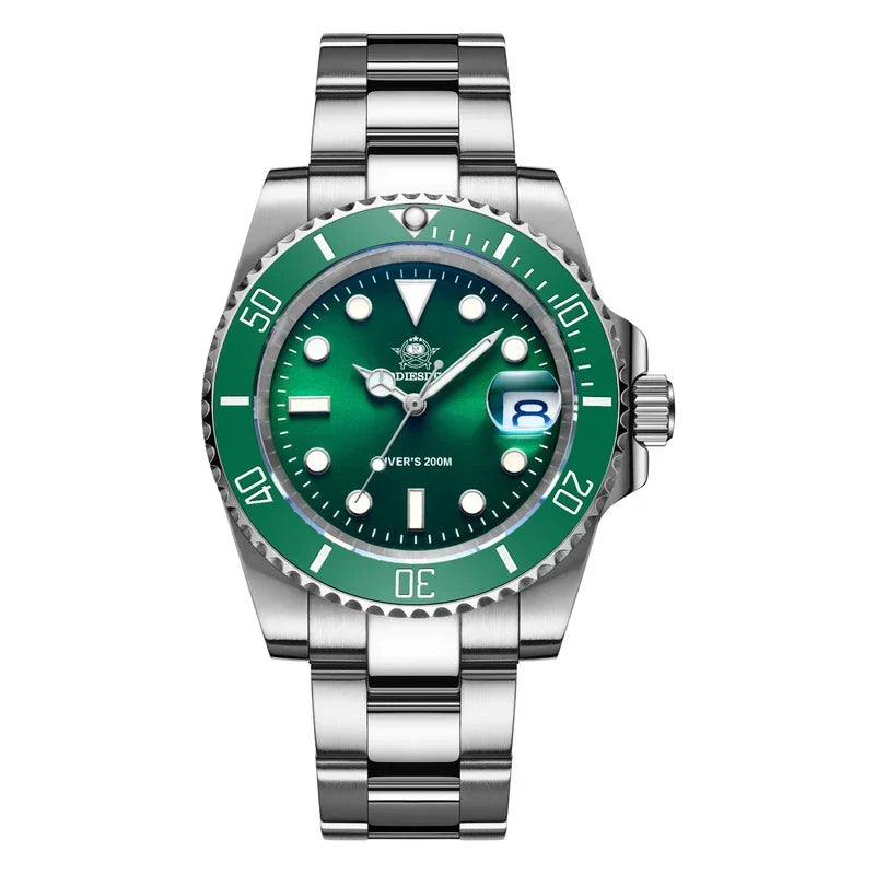 ADDIESDIVE Stainless Steel Watch Men's European and American Business Leisure Quartz Watch Waterproof Outdoor Sports Watch