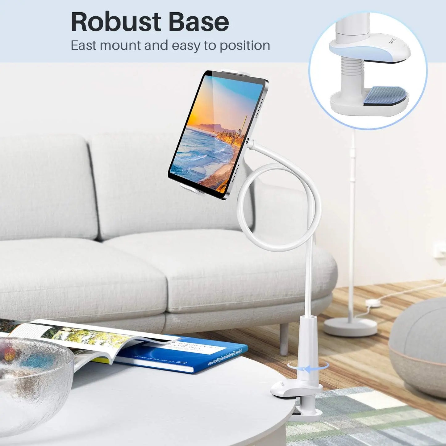70cm 360 Clip Mobile Phone Holder Stand Portable Flexible Lazy Bed