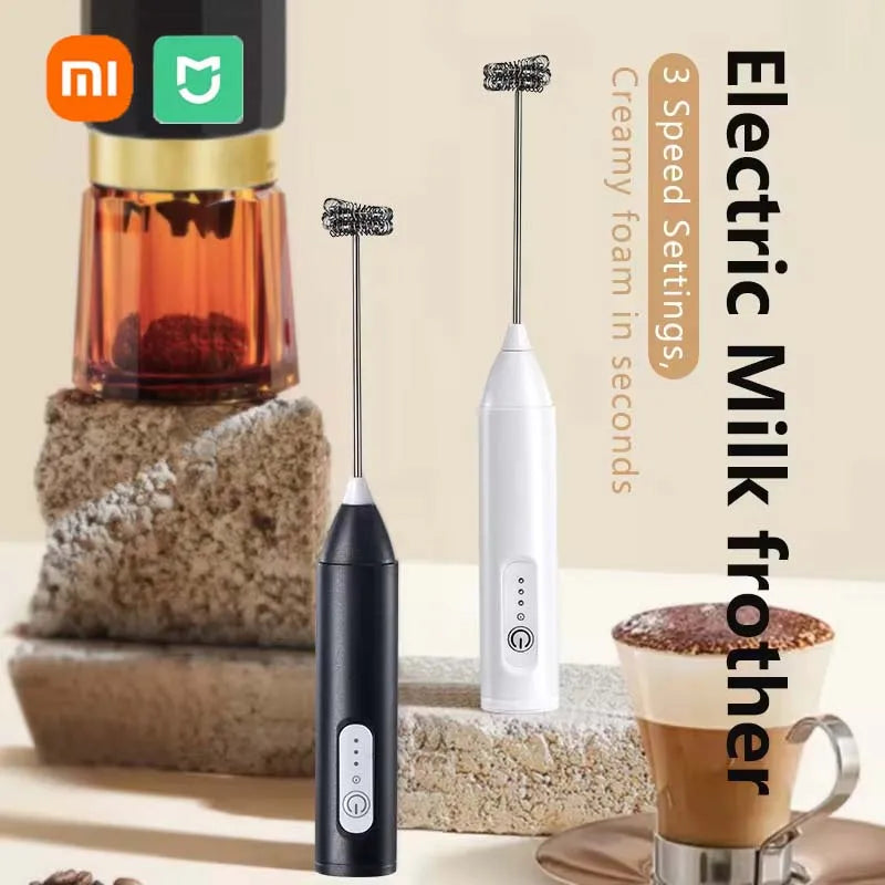 XIAOMI Electric Milk Frother Mini Handheld Wireless Powerful Type-C