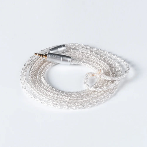 KBEAR 8 Core Upgraded Silver Wired Earphone Cable 2PIN/MMCX/QDC Gaming