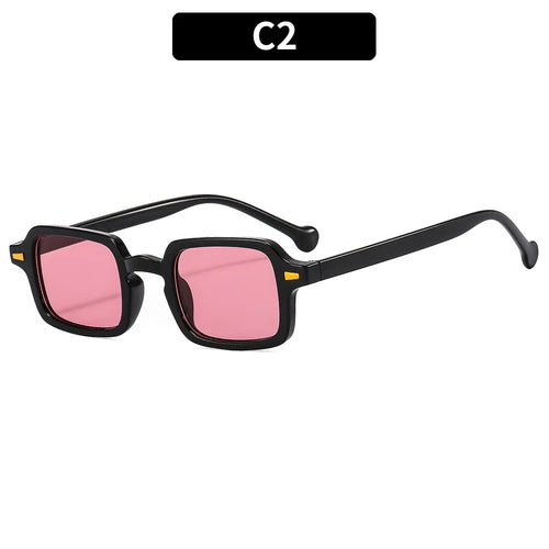 Luxurious Rectangle Sunglasses Women Oval Vintage Brand Designer