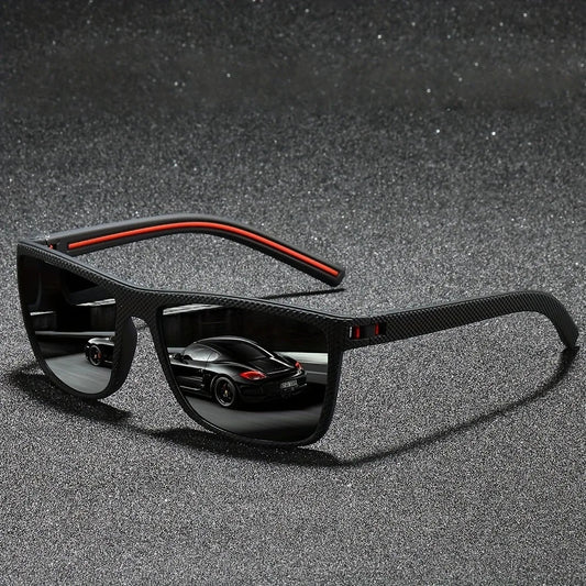 Fashion Nail Decoration Vintage Square Polarized Sunglasses Men Women
