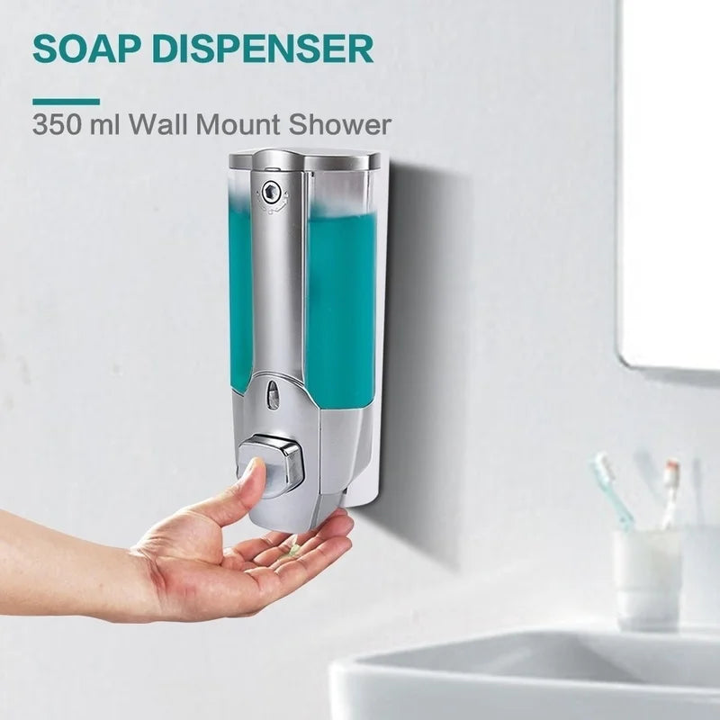 350ml Hand Soap Shampoo Dispenser Wall Mount Shower Liquid Dispensers