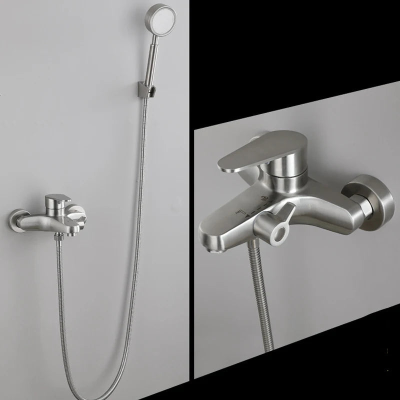 Bathroom Shower Faucet 304 Stainless Steel Mixer Tap Hot and Cold