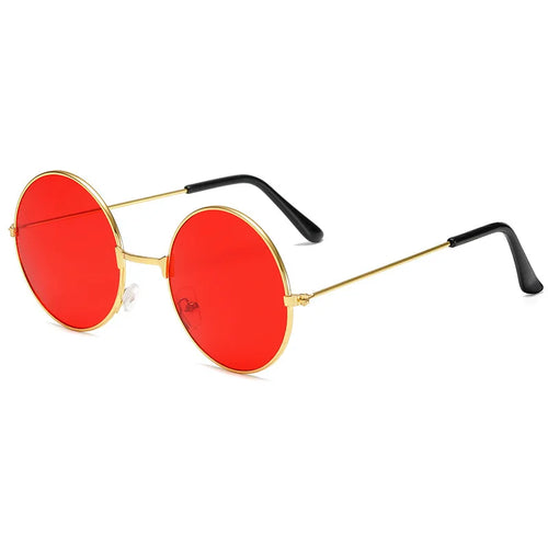 Retro Hippie Round Metal Frame Sunglasses Fashion Small Circle Sun