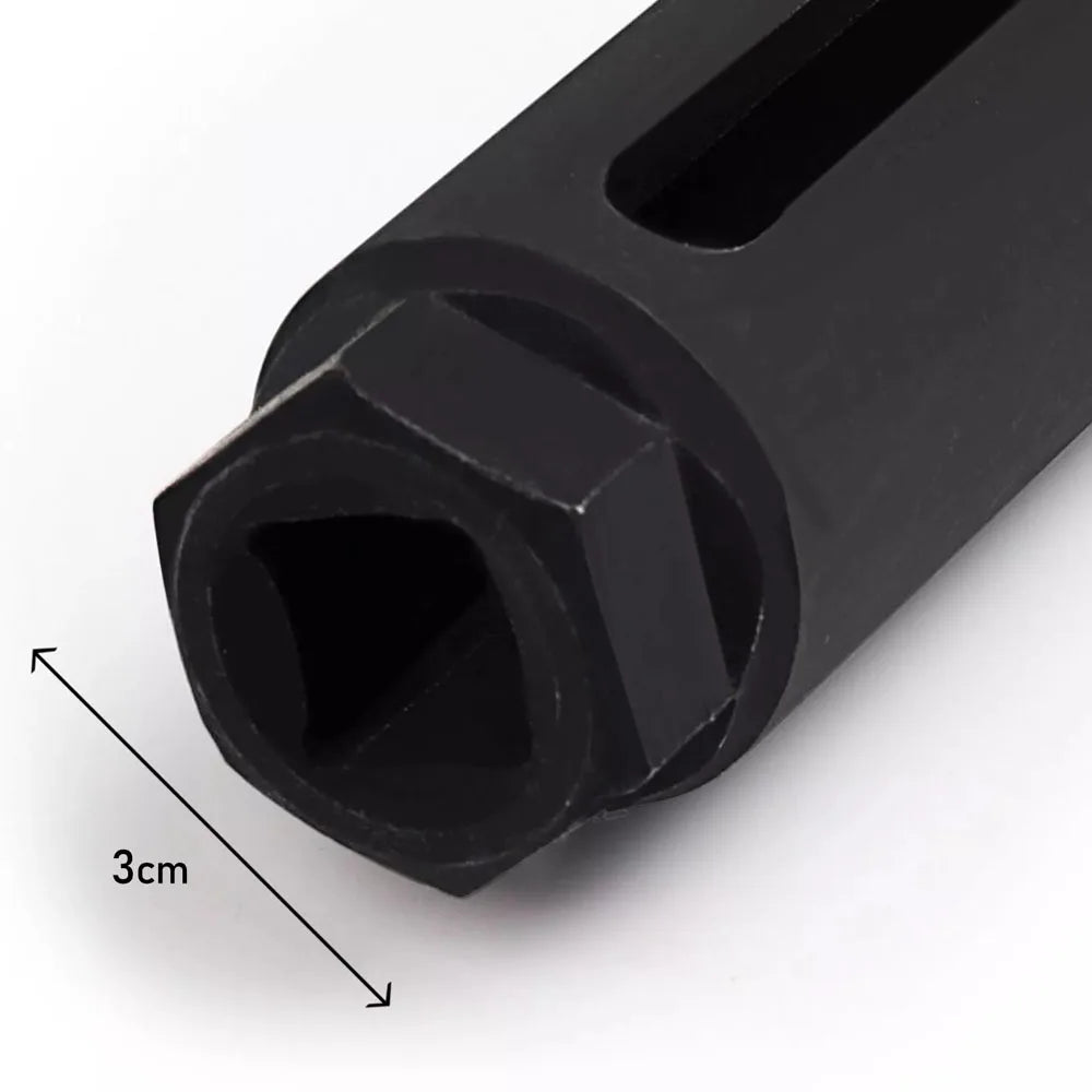 Black Narrow Mouth Oxygen Sensor Socket 22mm 1/2" Drive Sensing Socket
