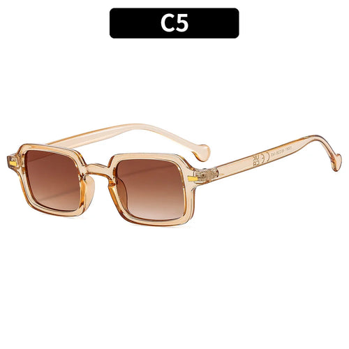 Luxurious Rectangle Sunglasses Women Oval Vintage Brand Designer