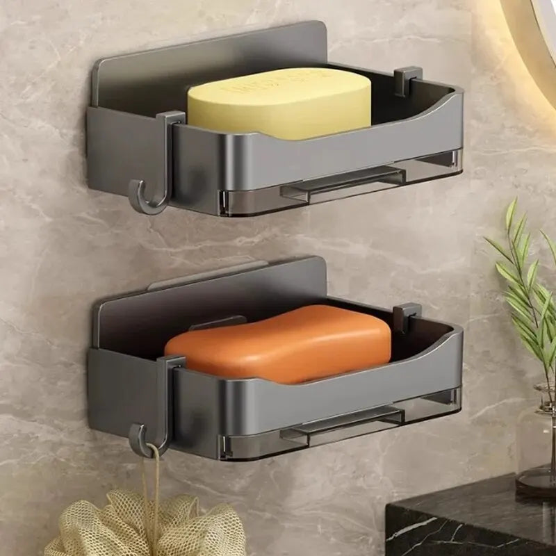 Wall-mounted Drain Soap Box Soap Holder Bathroom Wall Hanging Soap Box
