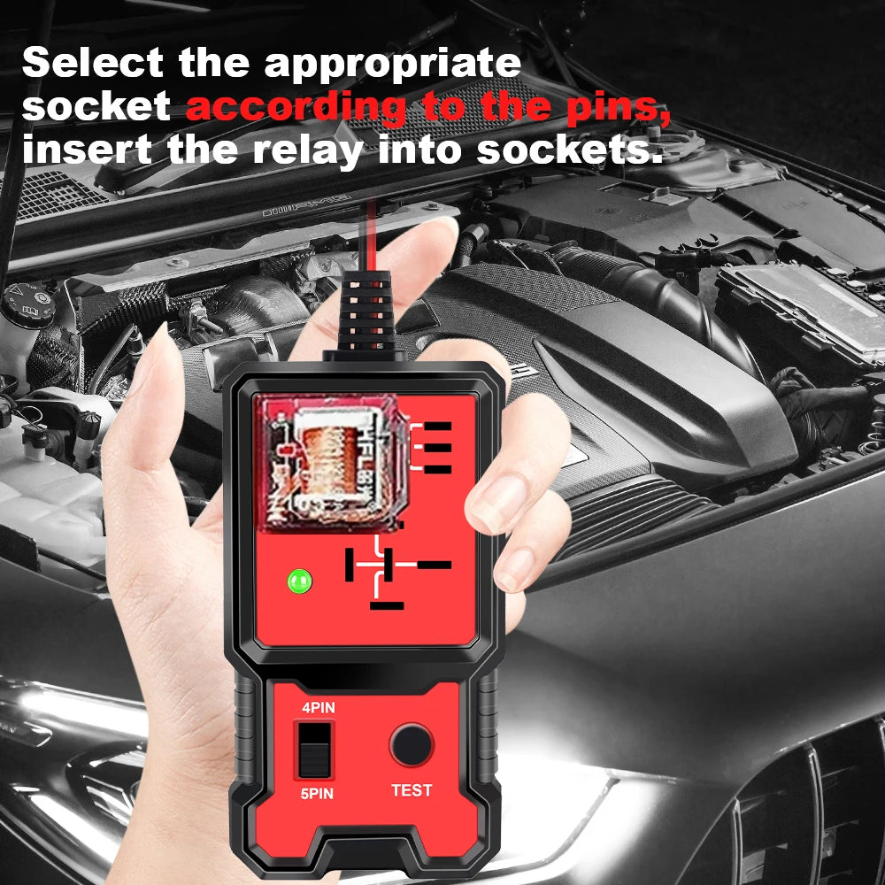 Automotive Electronic Relay Tester Car Relay Tester Universal 12V LED