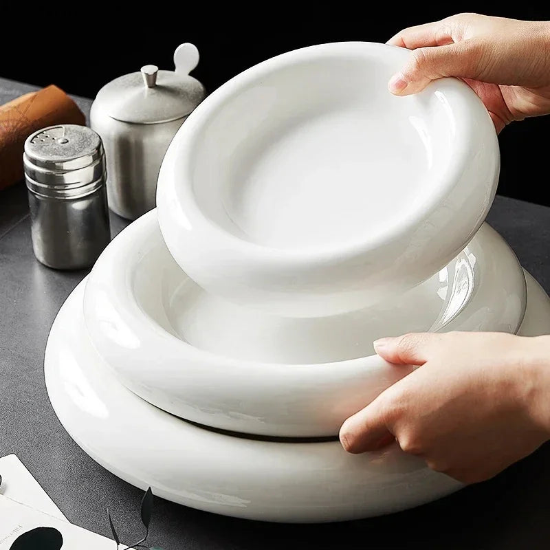 Hotel Restaurant Clubhouse Cold Dish Wobble Plate Round Thick