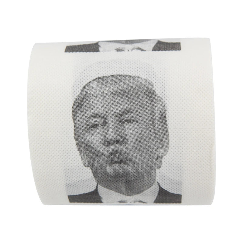 New Humorous Toilet Paper Creative Funny Donald Trump Printed Toilet