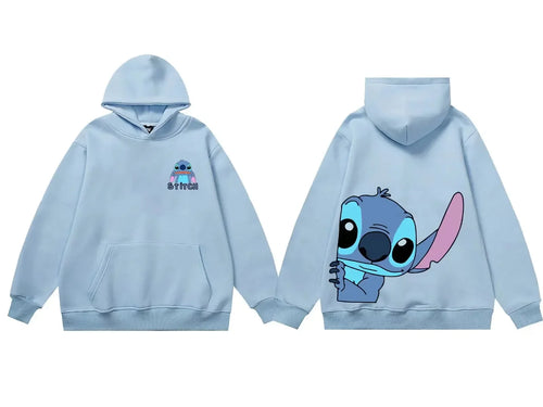 Disney Hoodie Fashion Stitch Angel Monster Letter Cartoon Sweatshirt