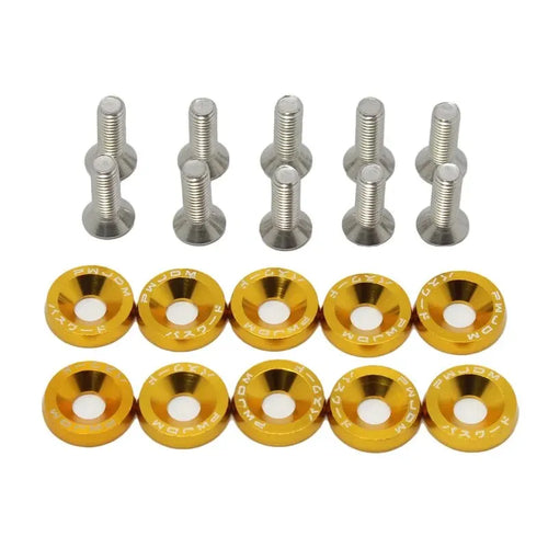 10 PCS M6 Car Modified Fasteners Fender Washer Bumper Engine Concave