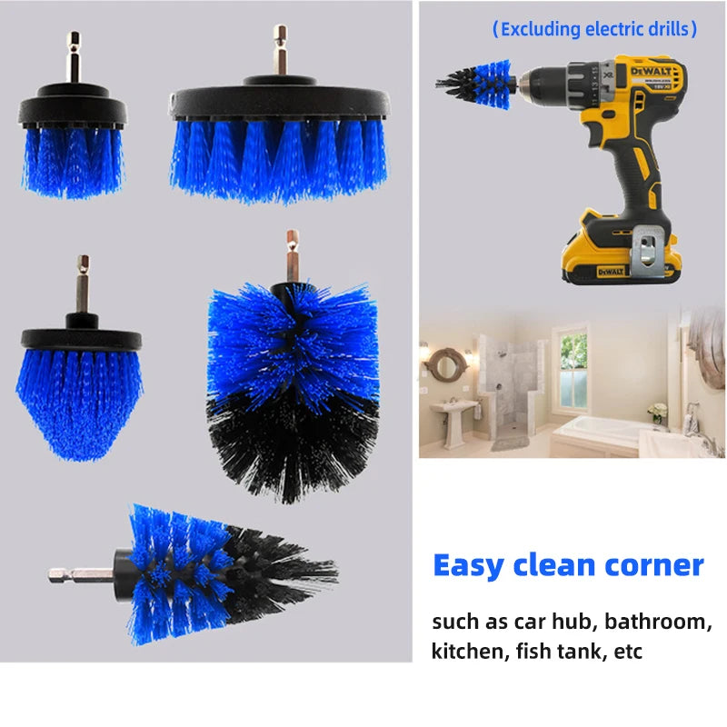 11pcs Electric Drill Brush Head Cleaning Household Universal Tapered