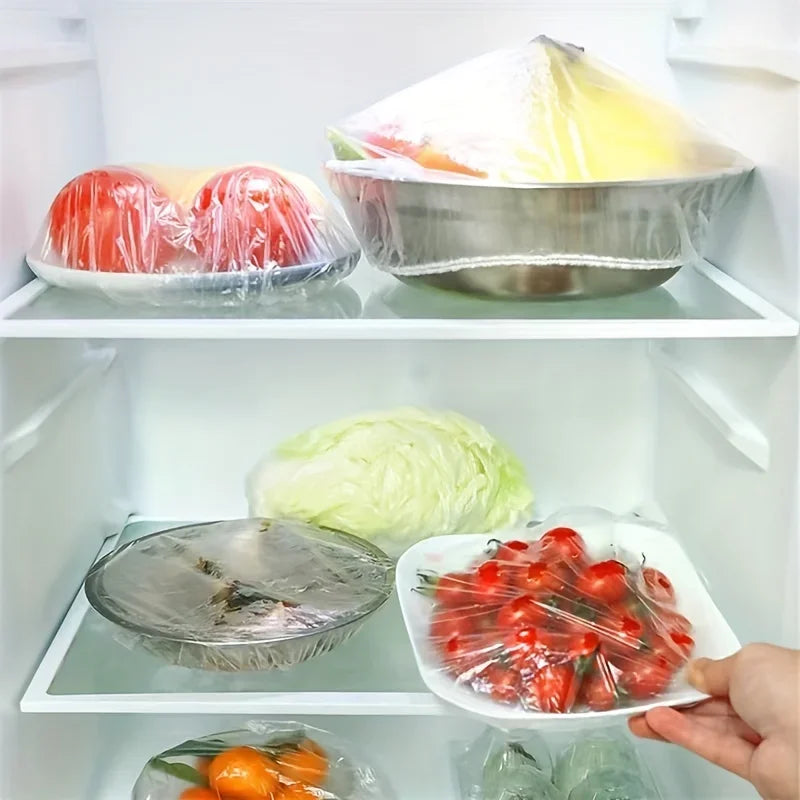 100/300pcs Food Storage Covers Home Foods Freshing Seal Elastic