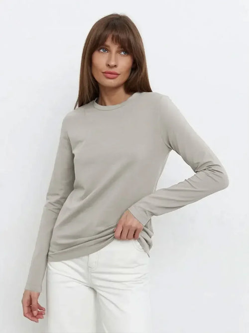 Bornladies Women's Spring Autumn 100% Cotton T-shirt Bottoming Basic