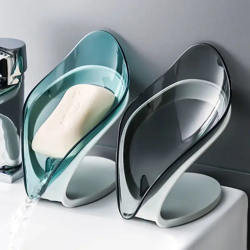 Suction Cup Soap Dish Box Bathroom Shower Soap Holder with Drain