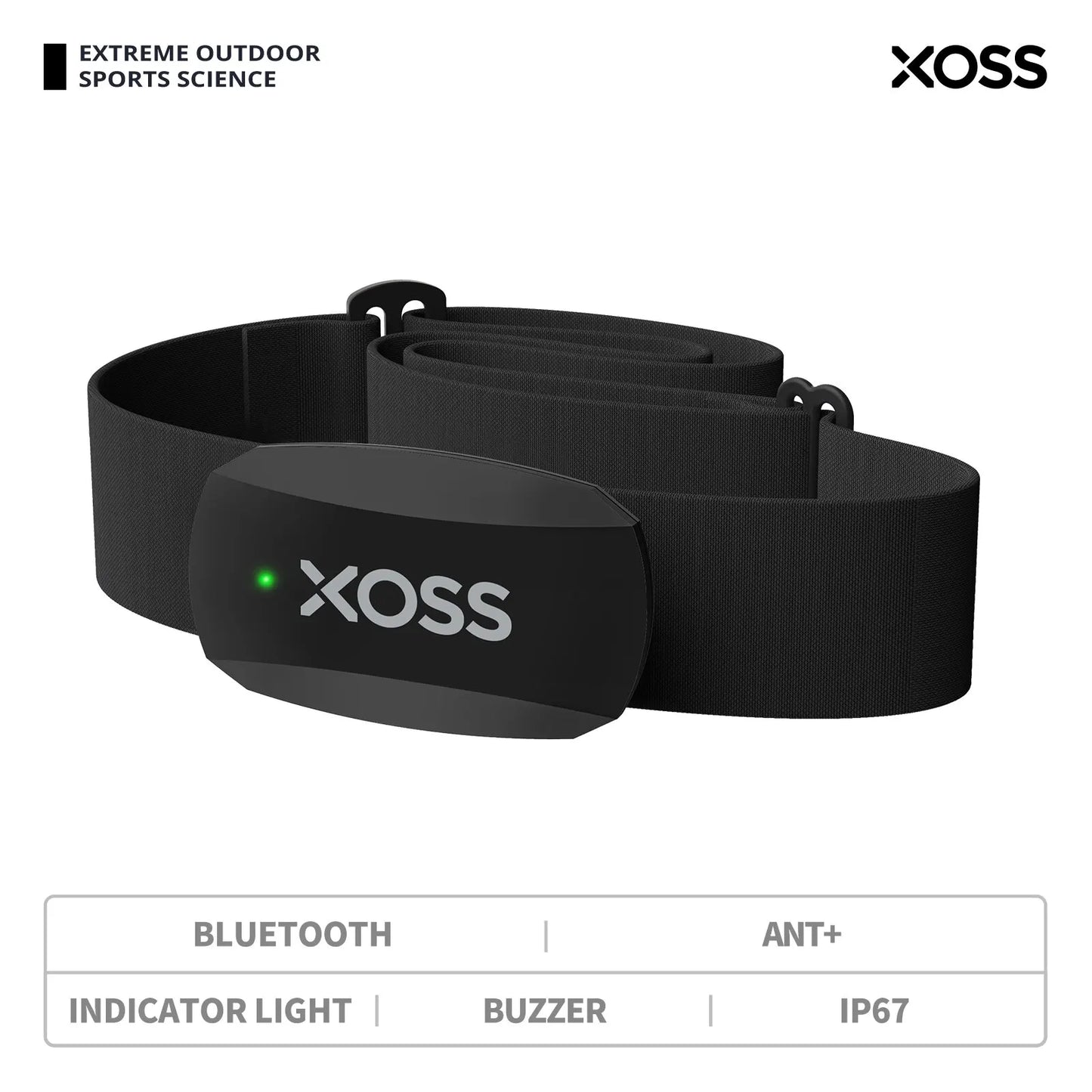 XOSS X2 Chest Strap Heart Rate Monitor for Cycling, Running, Hiking,