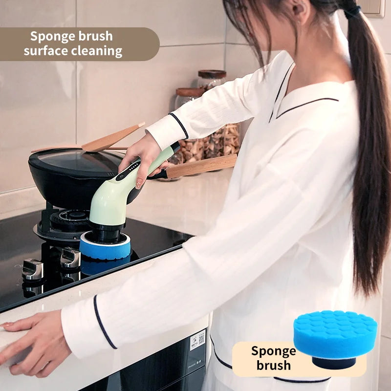 9-in-1 Electric Cleaning Brush Electric Spin Cleaning Scrubber