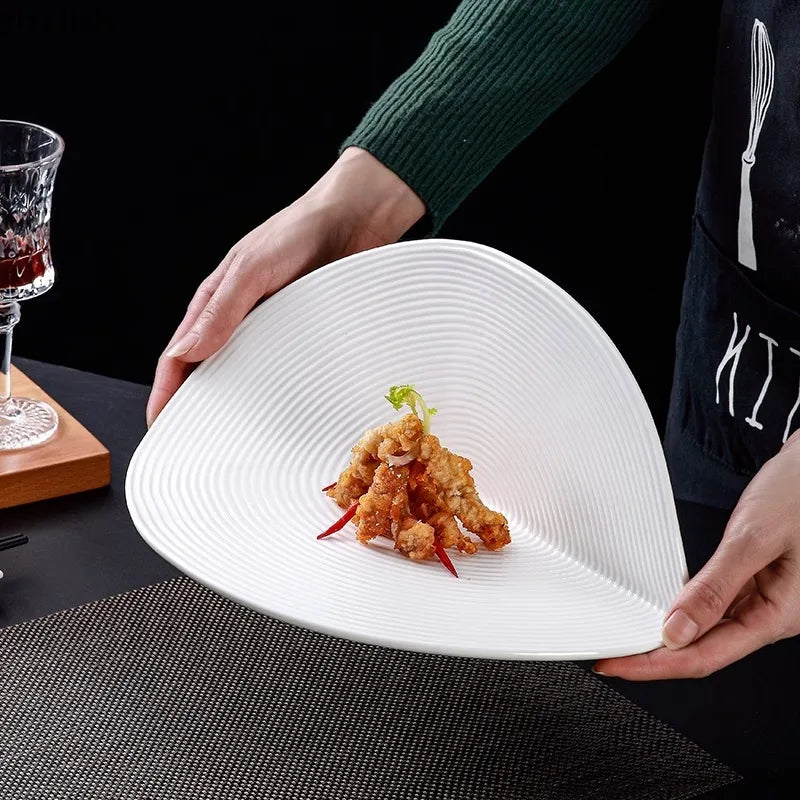 Creative Irregular Ceramic Dinner Plate Restaurant Dessert Plate Snack