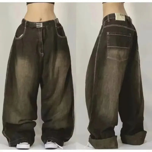 Streetwear PROTECT Jeans Y2K mens Pants Harajuku Hip Hop Letter