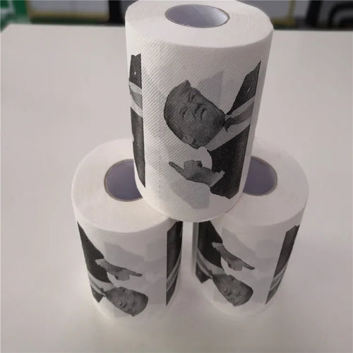 New Humorous Toilet Paper Creative Funny Donald Trump Printed Toilet