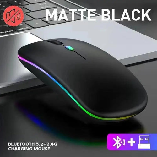 Wireless Mouse Gaming Mouse Backlight USB Compatible RGB Rechargeable