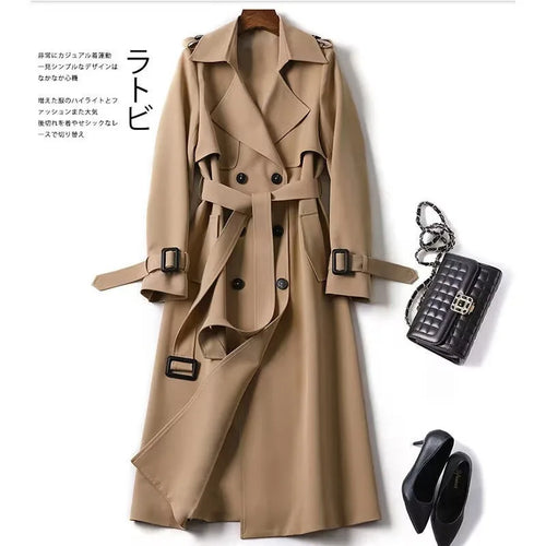 Autumn Winter Long Sleeve Trench Coat For Women 2024 Fashion Loose