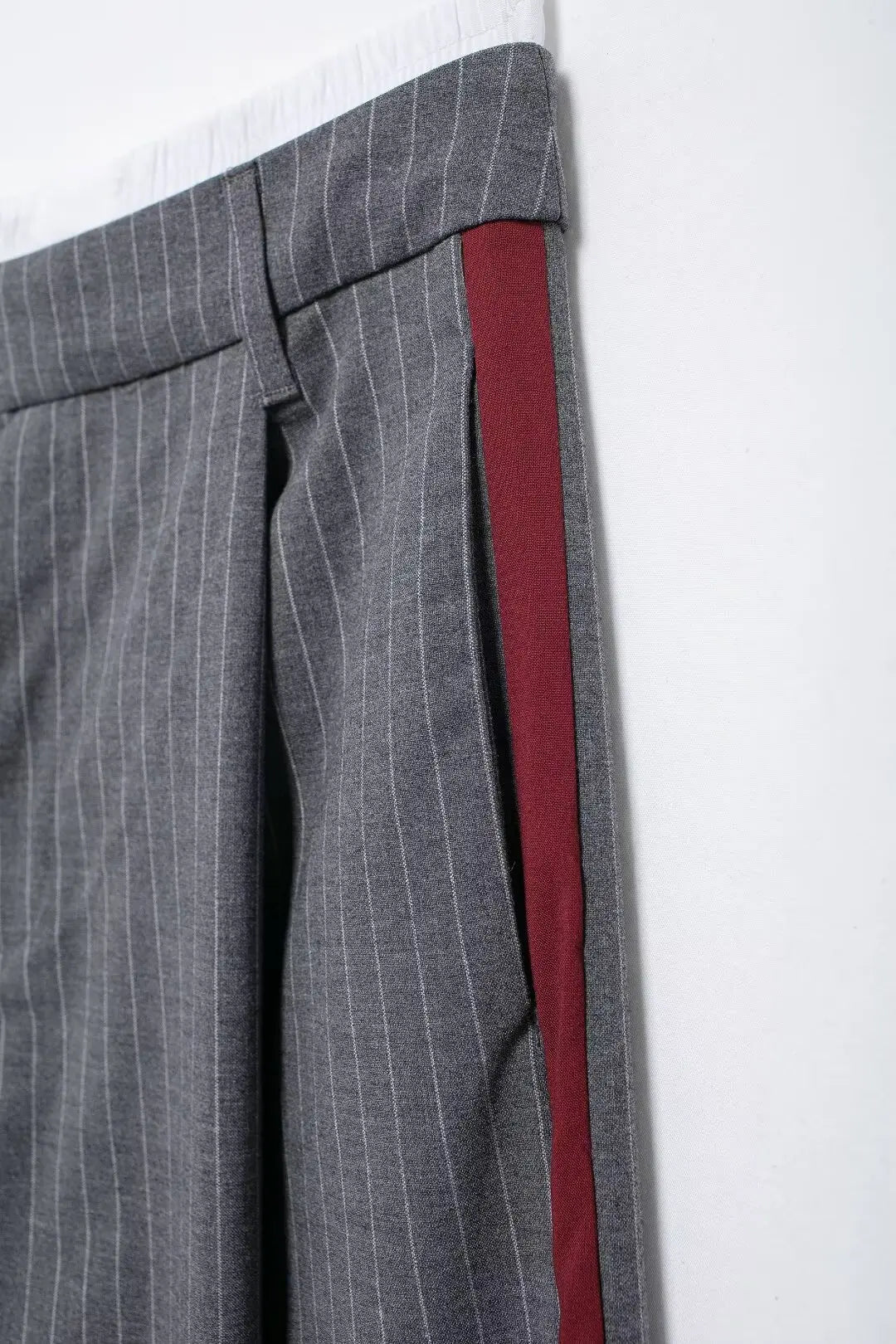 Tangada 2024 Autumn Winter Women Striped Wide Leg Pants Trousers High