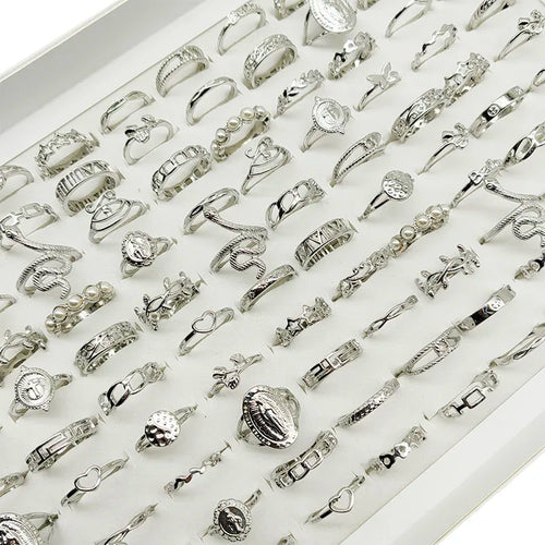 30pcs/Lot Factory Wholesale Alloy Finger Rings For Women HOT New Big
