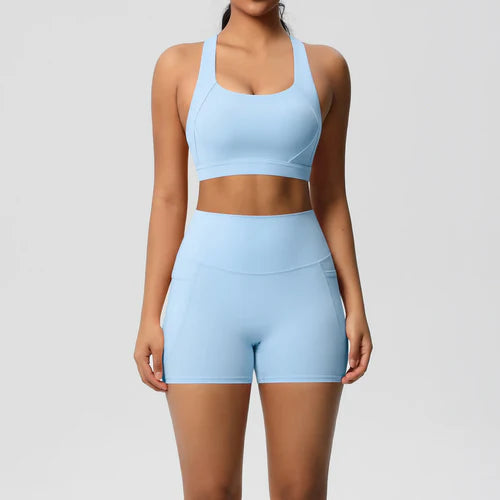 2PCS Sportswear With Pocketed Yoga Set Gym Clothes Yoga Suits For