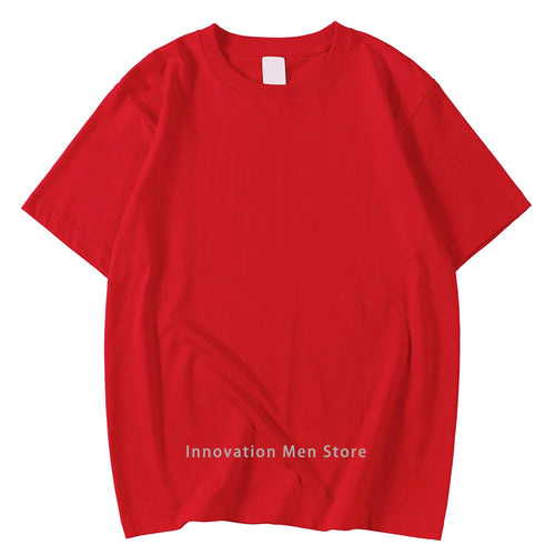 14 Colors Candy Color 100% Cotton T-Shirts Men Women Oversized Short
