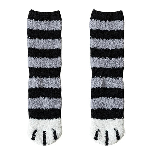 Plush Winter Funny Cute Style Animal Cat Paw Cartoon Pattern Women
