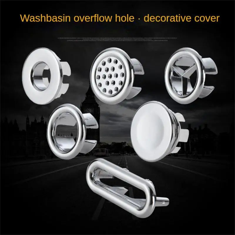 5/1pcs Sink Hole Overflow Cover For Kitchen Bathroom Basin Decoration
