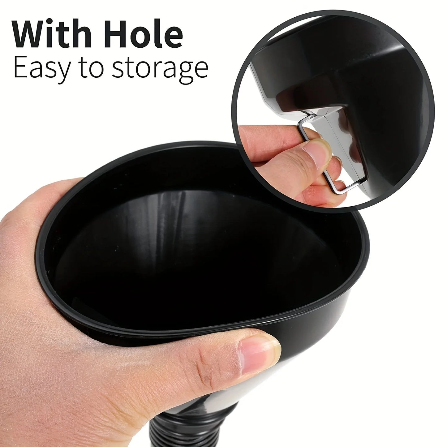 1 Pc Multi Functional Flexible Automotive Fuel Funnel: Spill-Proof