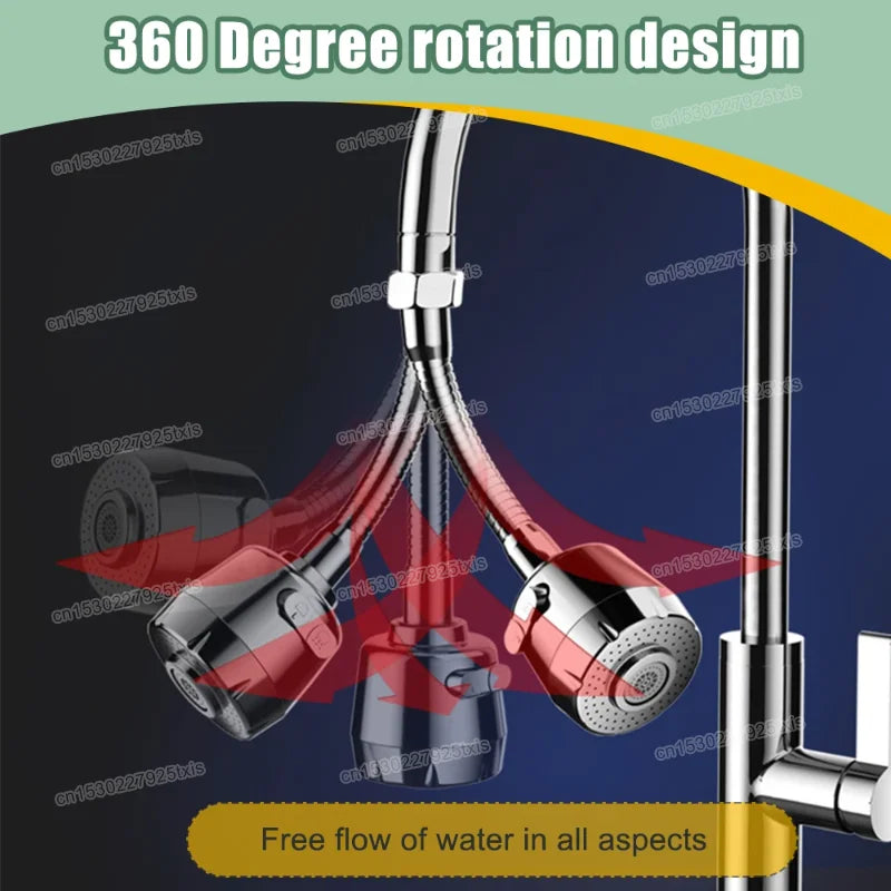 2/3Mode Faucet Extender 360Degree Rotatable Faucet Nozzle Adapter Home