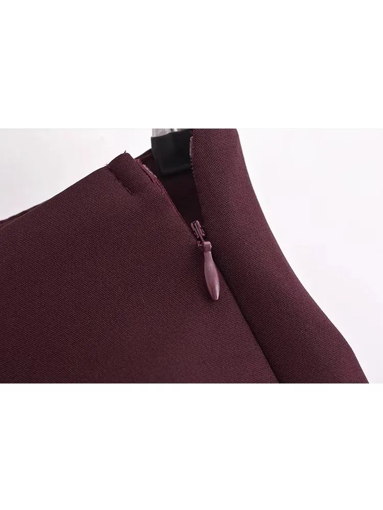 TFMLN New Spring Women Solid Skort Fashion Causal Side Zipper Mini