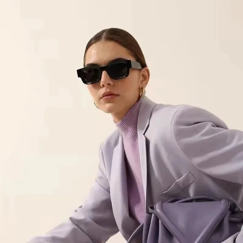 Fashion Summer Retro Punk Rectangle Sunglasses UV400 Sun Shades Men