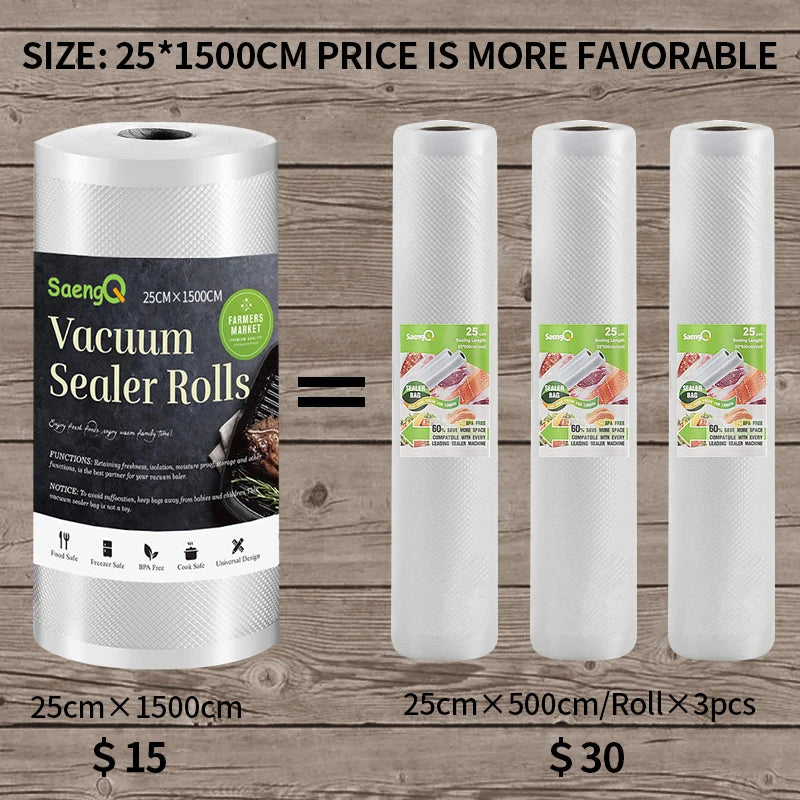 saengQ Kitchen Food Vacuum Sealer Bag Sous Vide Storage Bags For